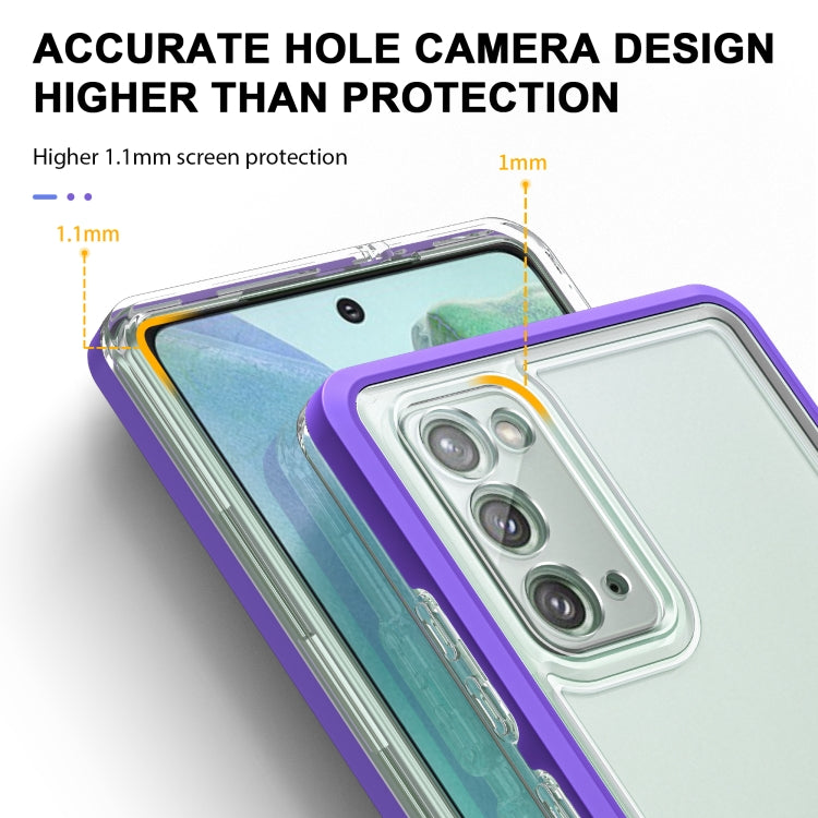 For Samsung Galaxy Note20 Clear Acrylic+PC+TPU Shockproof Phone Case