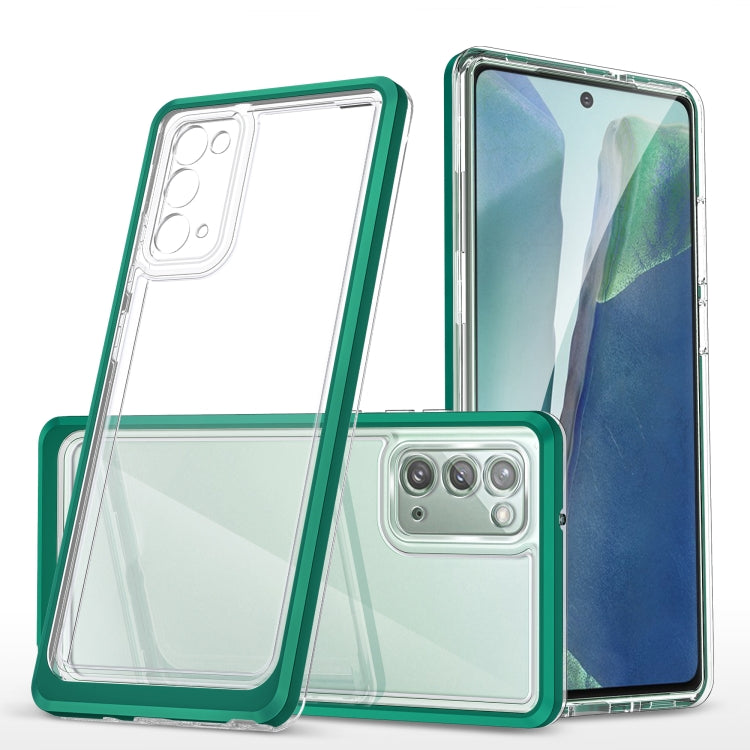 For Samsung Galaxy Note20 Clear Acrylic+PC+TPU Shockproof Phone Case