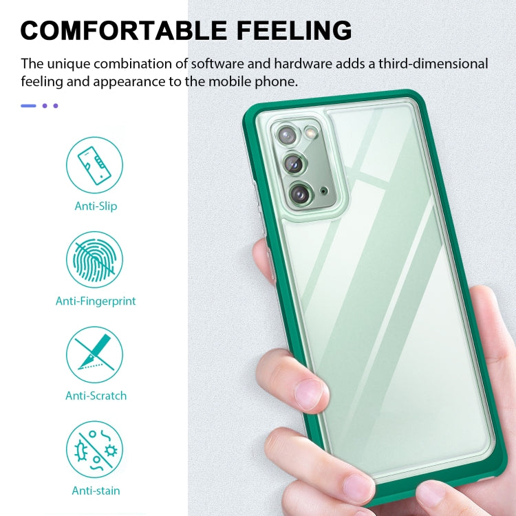 For Samsung Galaxy Note20 Clear Acrylic+PC+TPU Shockproof Phone Case