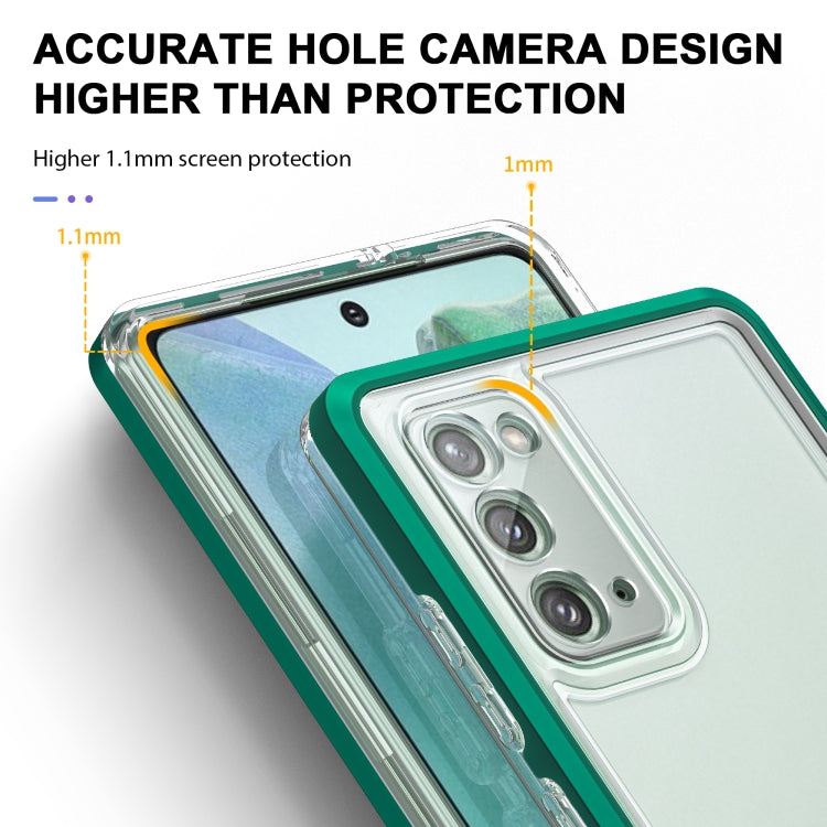For Samsung Galaxy Note20 Clear Acrylic+PC+TPU Shockproof Phone Case
