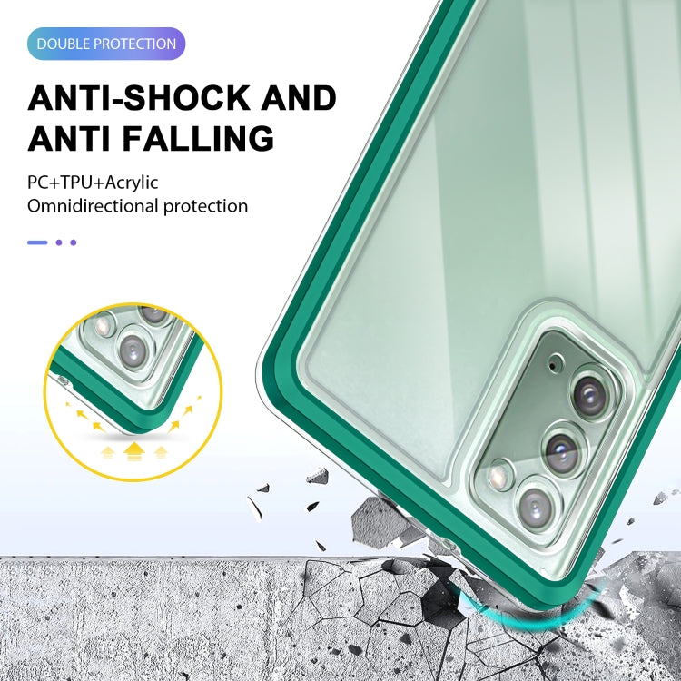 For Samsung Galaxy Note20 Clear Acrylic+PC+TPU Shockproof Phone Case