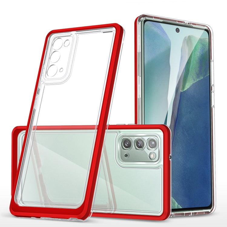 For Samsung Galaxy Note20 Clear Acrylic+PC+TPU Shockproof Phone Case