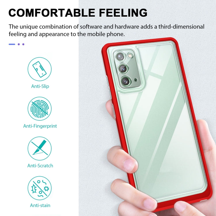 For Samsung Galaxy Note20 Clear Acrylic+PC+TPU Shockproof Phone Case