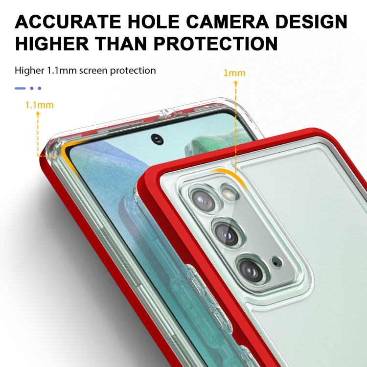 For Samsung Galaxy Note20 Clear Acrylic+PC+TPU Shockproof Phone Case
