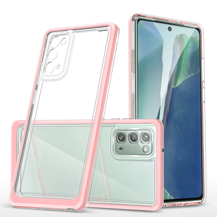For Samsung Galaxy Note20 Clear Acrylic+PC+TPU Shockproof Phone Case