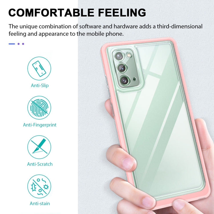 For Samsung Galaxy Note20 Clear Acrylic+PC+TPU Shockproof Phone Case