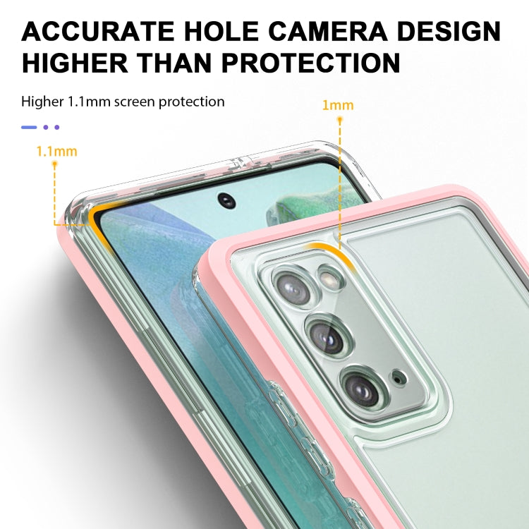 For Samsung Galaxy Note20 Clear Acrylic+PC+TPU Shockproof Phone Case