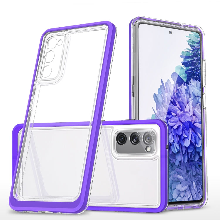 For Samsung Galaxy S20 FE Clear Acrylic+PC+TPU Shockproof Phone Case