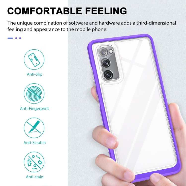 For Samsung Galaxy S20 FE Clear Acrylic+PC+TPU Shockproof Phone Case
