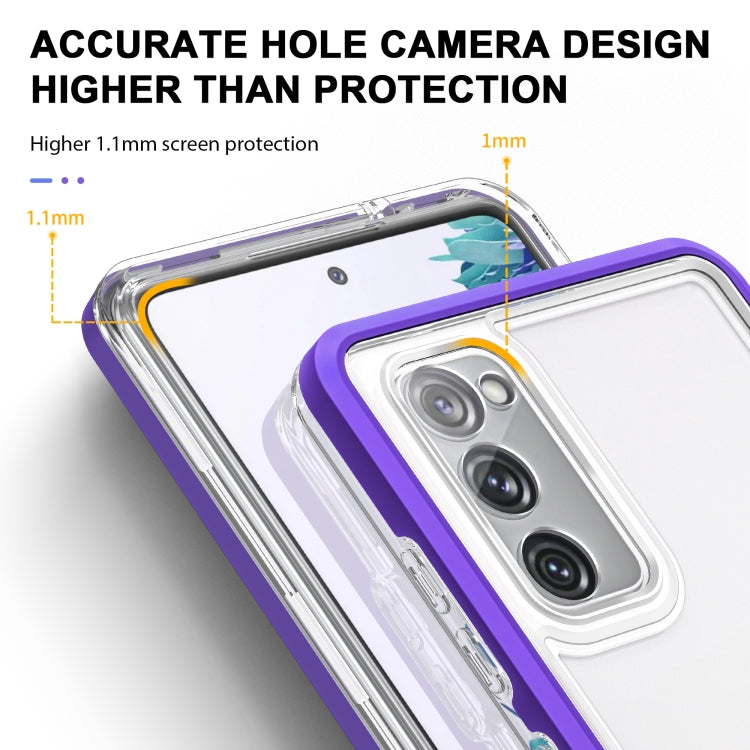 For Samsung Galaxy S20 FE Clear Acrylic+PC+TPU Shockproof Phone Case