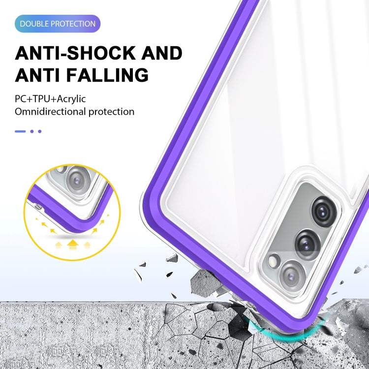 For Samsung Galaxy S20 FE Clear Acrylic+PC+TPU Shockproof Phone Case