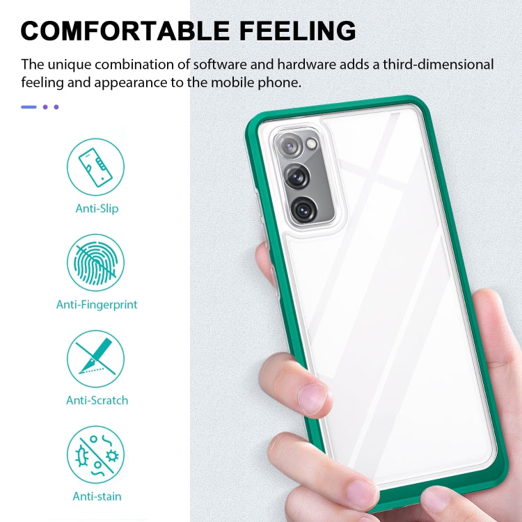 For Samsung Galaxy S20 FE Clear Acrylic+PC+TPU Shockproof Phone Case