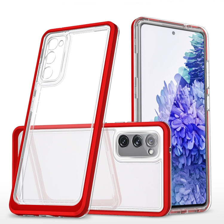 For Samsung Galaxy S20 FE Clear Acrylic+PC+TPU Shockproof Phone Case