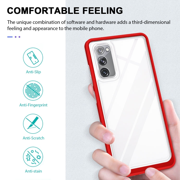 For Samsung Galaxy S20 FE Clear Acrylic+PC+TPU Shockproof Phone Case