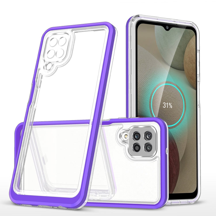 For Samsung Galaxy A12 5G Clear Acrylic+PC+TPU Shockproof Phone Case
