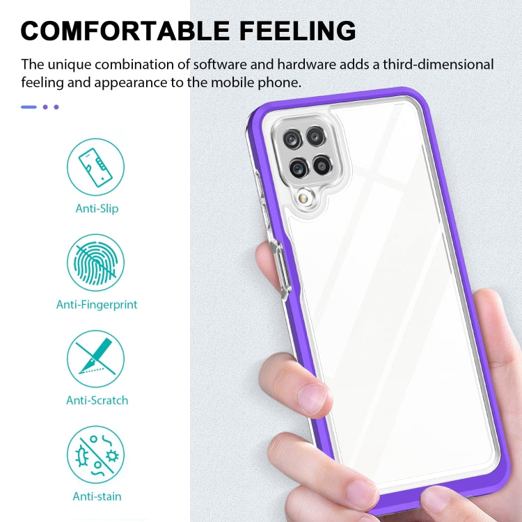 For Samsung Galaxy A12 5G Clear Acrylic+PC+TPU Shockproof Phone Case