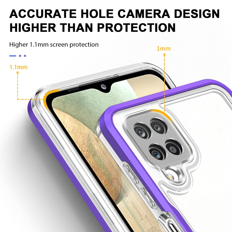 For Samsung Galaxy A12 5G Clear Acrylic+PC+TPU Shockproof Phone Case