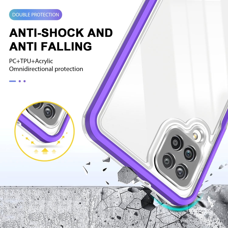 For Samsung Galaxy A12 5G Clear Acrylic+PC+TPU Shockproof Phone Case