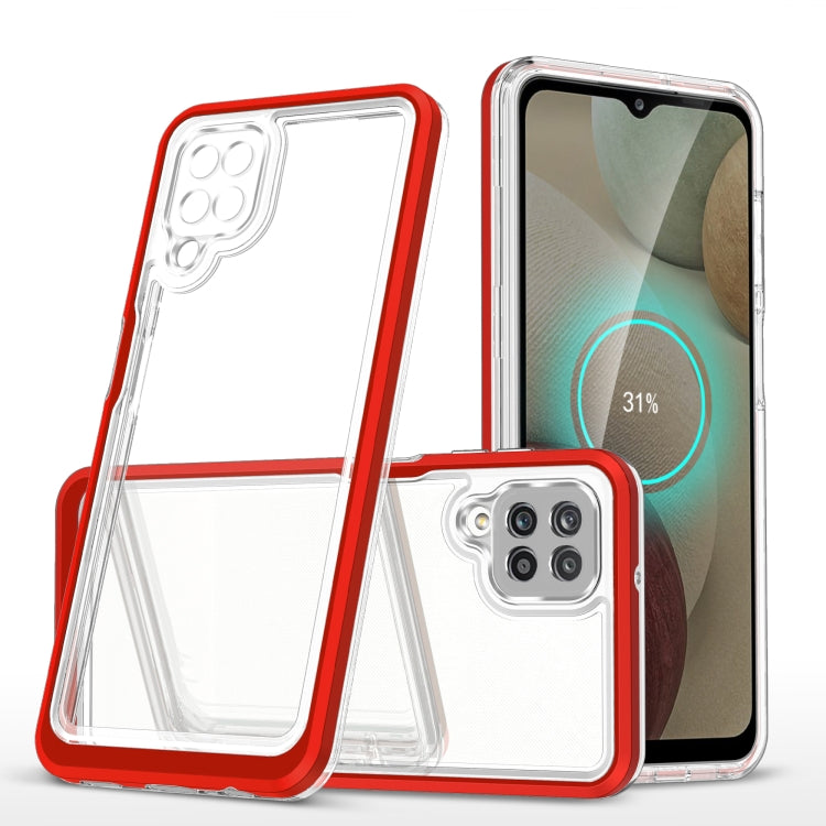 For Samsung Galaxy A12 5G Clear Acrylic+PC+TPU Shockproof Phone Case