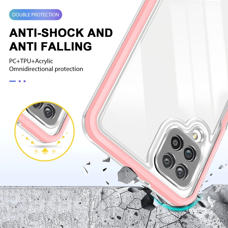 For Samsung Galaxy A12 5G Clear Acrylic+PC+TPU Shockproof Phone Case