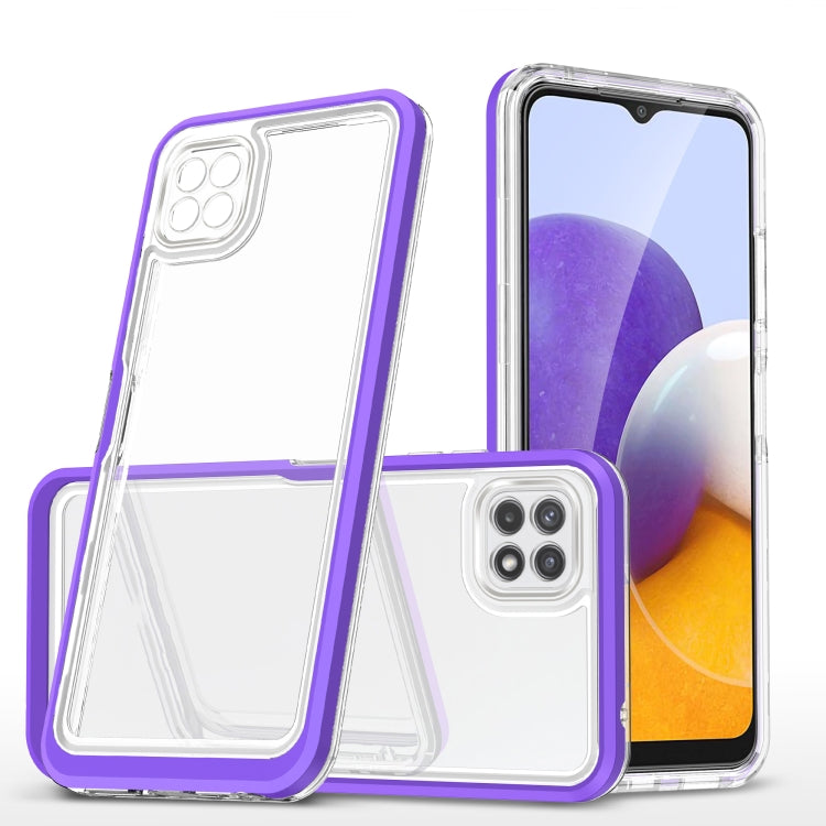 For Samsung Galaxy A22 5G Clear Acrylic+PC+TPU Shockproof Phone Case