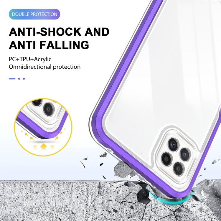 For Samsung Galaxy A22 5G Clear Acrylic+PC+TPU Shockproof Phone Case