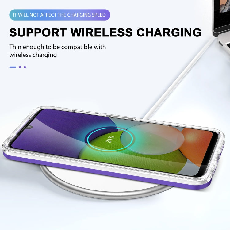 For Samsung Galaxy A22 5G Clear Acrylic+PC+TPU Shockproof Phone Case