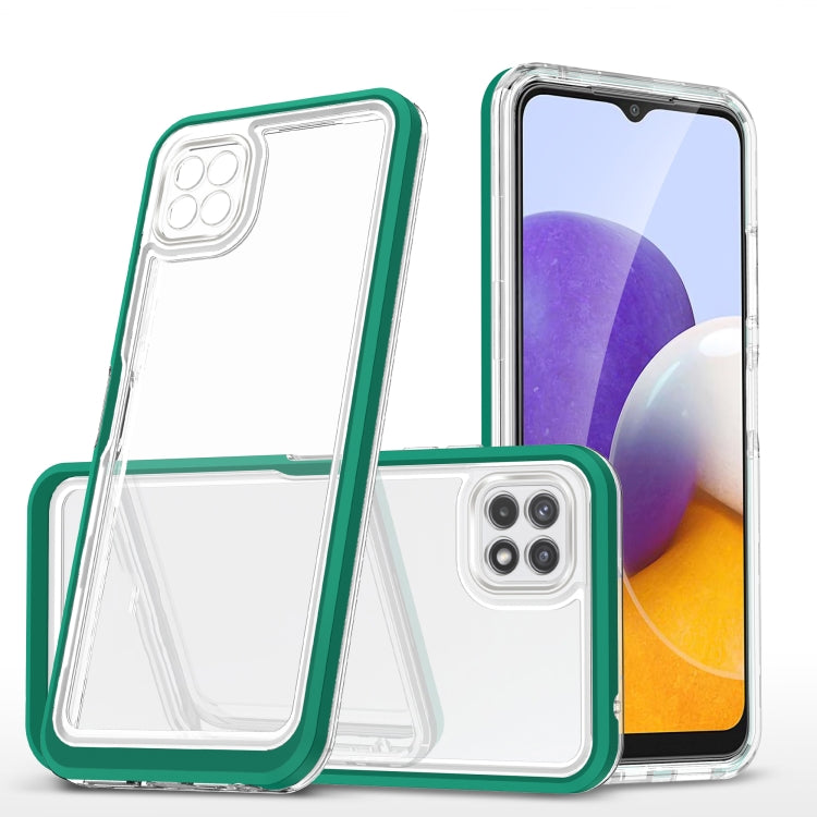For Samsung Galaxy A22 5G Clear Acrylic+PC+TPU Shockproof Phone Case