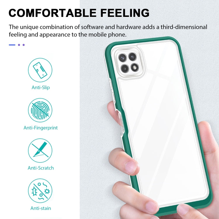 For Samsung Galaxy A22 5G Clear Acrylic+PC+TPU Shockproof Phone Case