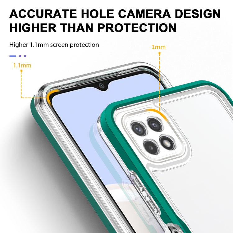 For Samsung Galaxy A22 5G Clear Acrylic+PC+TPU Shockproof Phone Case