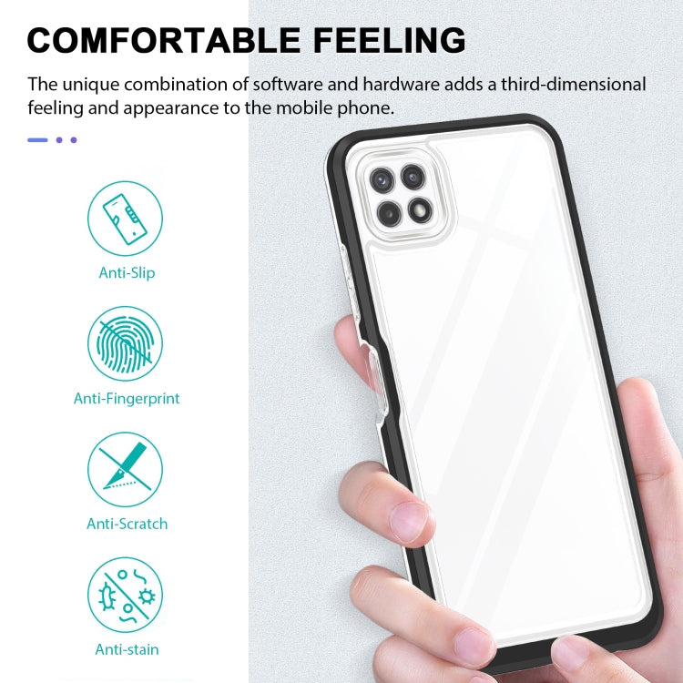 For Samsung Galaxy A22 5G Clear Acrylic+PC+TPU Shockproof Phone Case