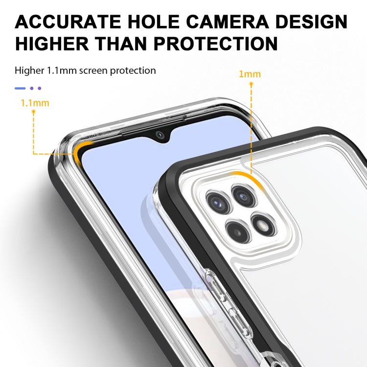 For Samsung Galaxy A22 5G Clear Acrylic+PC+TPU Shockproof Phone Case