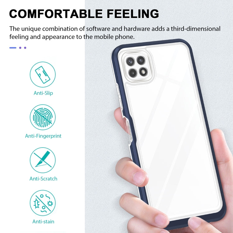 For Samsung Galaxy A22 5G Clear Acrylic+PC+TPU Shockproof Phone Case