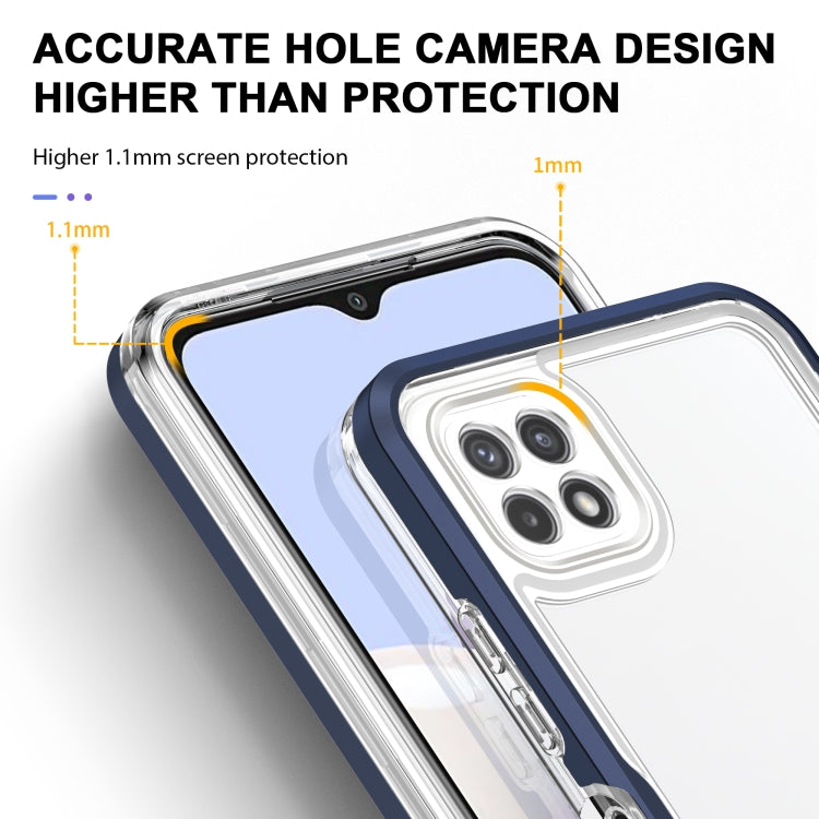 For Samsung Galaxy A22 5G Clear Acrylic+PC+TPU Shockproof Phone Case