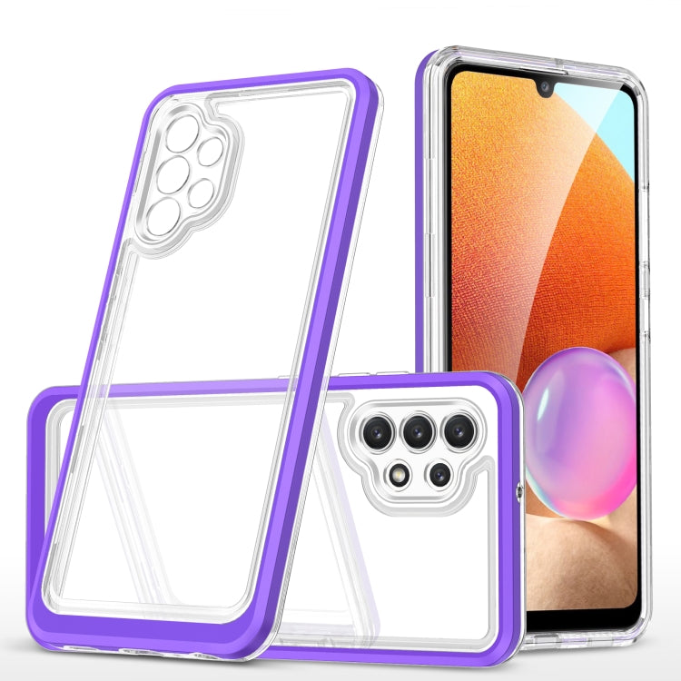 For Samsung Galaxy A32 4G Clear Acrylic+PC+TPU Shockproof Phone Case