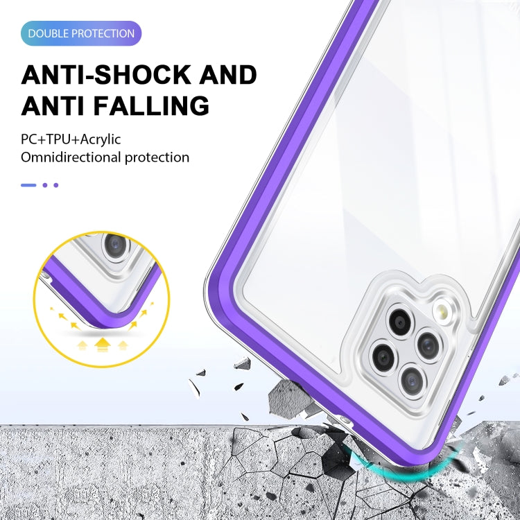 For Samsung Galaxy A42 5G Clear Acrylic+PC+TPU Shockproof Phone Case