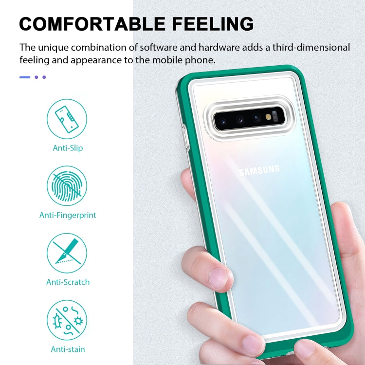 For Samsung Galaxy S10 Clear Acrylic+PC+TPU Shockproof Phone Case