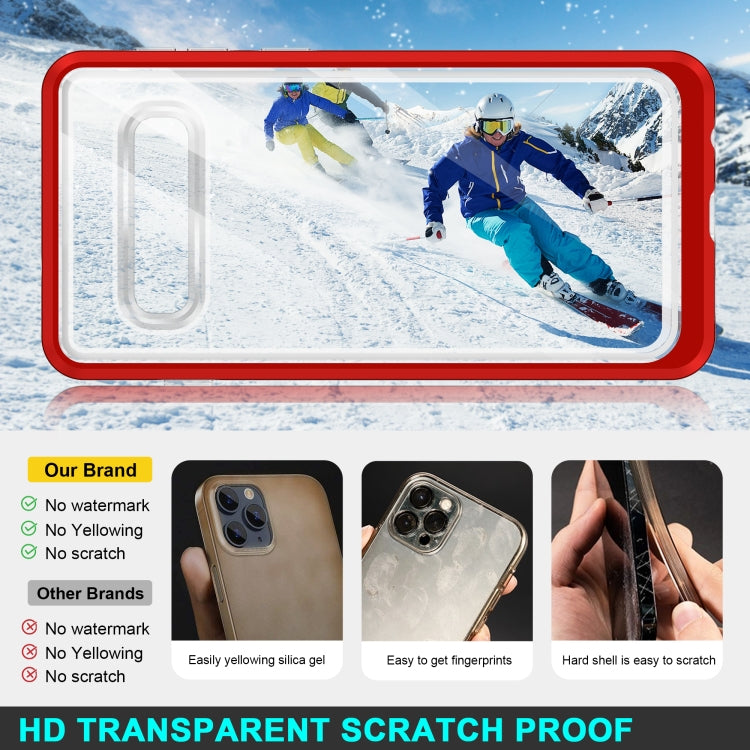 For Samsung Galaxy S10 Clear Acrylic+PC+TPU Shockproof Phone Case