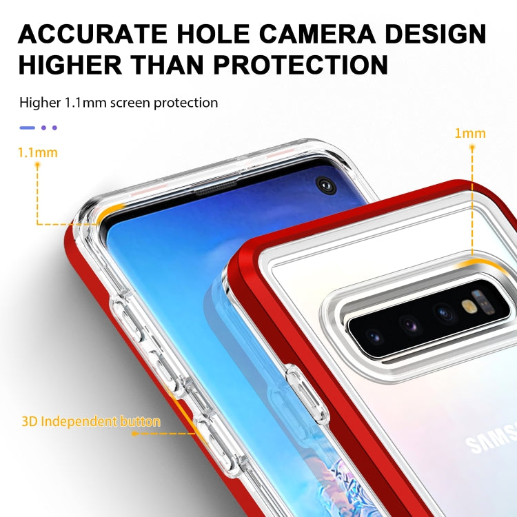 For Samsung Galaxy S10 Clear Acrylic+PC+TPU Shockproof Phone Case