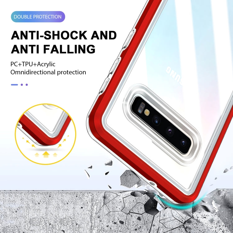 For Samsung Galaxy S10 Clear Acrylic+PC+TPU Shockproof Phone Case