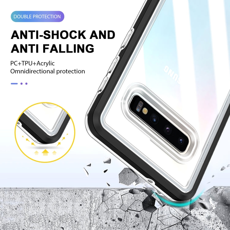 For Samsung Galaxy S10 Clear Acrylic+PC+TPU Shockproof Phone Case