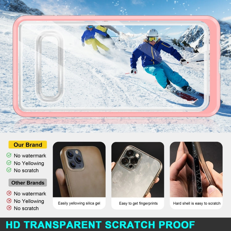 For Samsung Galaxy S10 Clear Acrylic+PC+TPU Shockproof Phone Case
