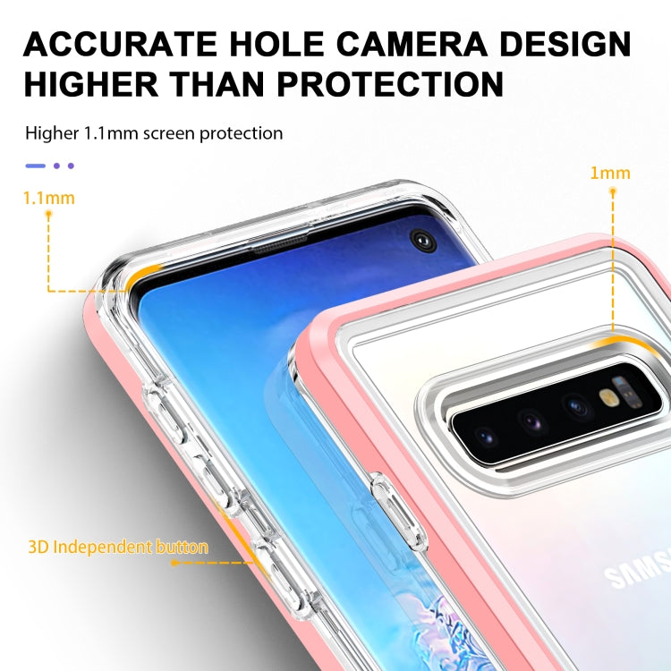 For Samsung Galaxy S10 Clear Acrylic+PC+TPU Shockproof Phone Case