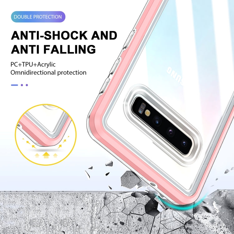 For Samsung Galaxy S10 Clear Acrylic+PC+TPU Shockproof Phone Case