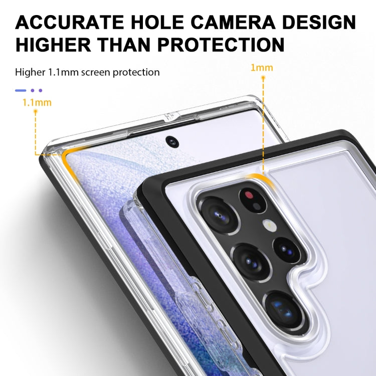 For Samsung Galaxy S22 5G Clear Acrylic+PC+TPU Shockproof Phone Case