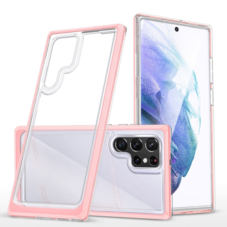 For Samsung Galaxy S22 5G Clear Acrylic+PC+TPU Shockproof Phone Case