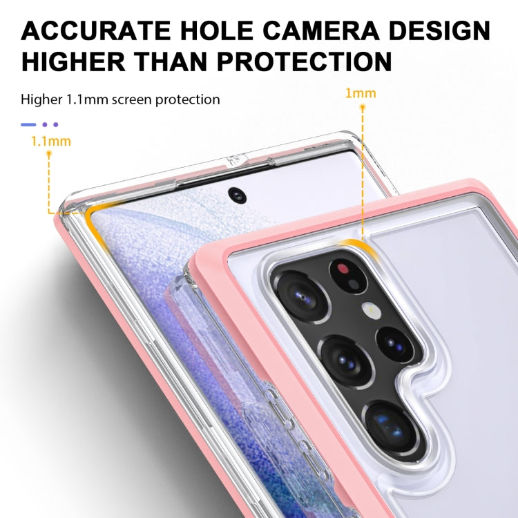 For Samsung Galaxy S22 5G Clear Acrylic+PC+TPU Shockproof Phone Case