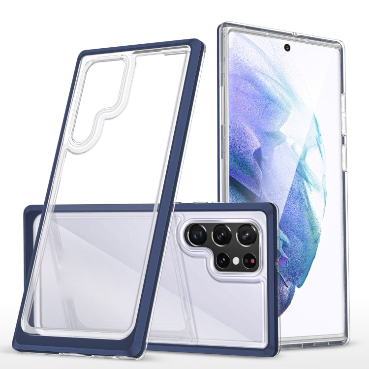 For Samsung Galaxy S22 5G Clear Acrylic+PC+TPU Shockproof Phone Case