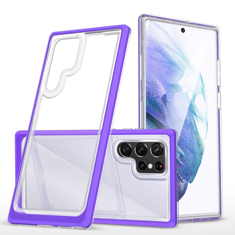 For Samsung Galaxy S22+ 5G Clear Acrylic+PC+TPU Shockproof Phone Case