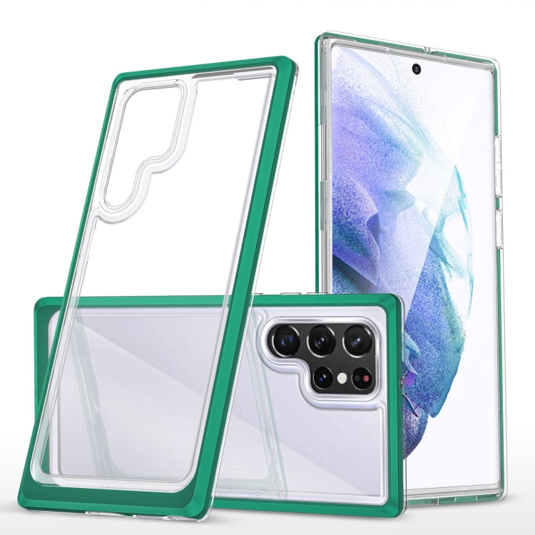 For Samsung Galaxy S22+ 5G Clear Acrylic+PC+TPU Shockproof Phone Case